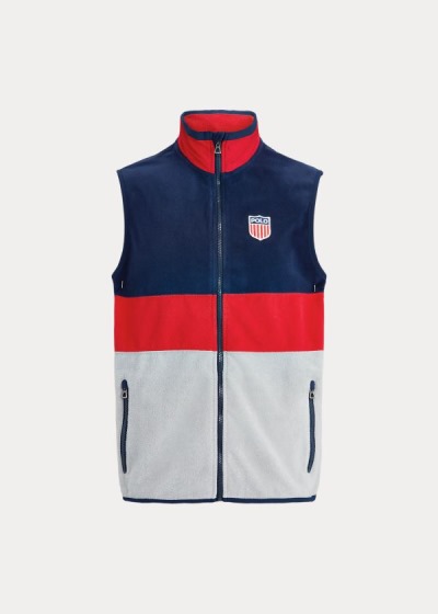 Chaleco Polo Ralph Lauren Hombre Grises Multicolor - Polo Shield Fleece - NRSGJ6245